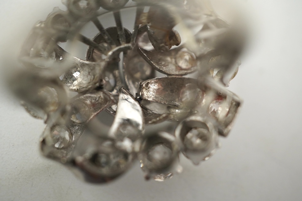 A diamond cocktail ring, mid 20th century